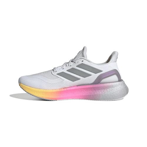 Adidas Women's Pureboost 5, White/Silver Metallic/Spark, 9