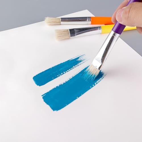 DAJING Kids Paint Brushes Set - 10Pcs Round & Flat Art Brushes, Soft Hog Bristle, Easy Clean, Perfect for Washable, Tempera, Acrylic Paints, Arts & Crafts, Gift Idea 6 DAJING Kids Paint Brushes Set - 10Pcs Round & Flat Art Brushes, Soft Hog Bristle, Easy Clean, Perfect for Washable, Tempera, Acrylic Paints, Arts & Crafts, Gift Idea - Image 6