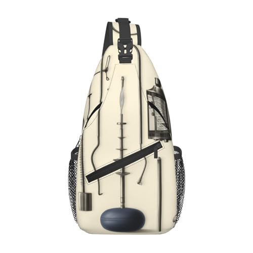 Bolso Sling negro para hombre y mujer, mochila pequeña cruzada miniatura 6