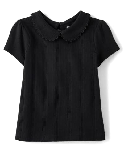 Image of Gymboree Girls' and Toddler Short Sleeve Peter Pan Collar Shirt