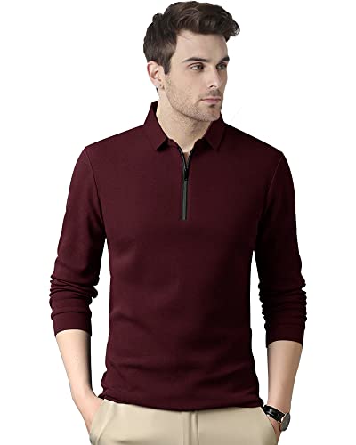 Image of Noble Monk Men's Polycotton Regular Fit Full Sleeves Polo T-Shirt