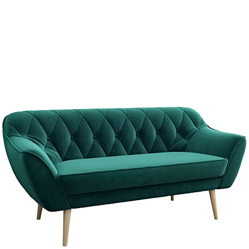 MKS MEBLE Sofa Grün - Moderne Sofa - Skandinavische Deko Polstersofa -...