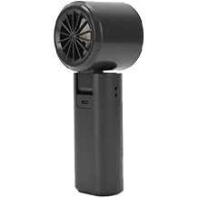 Portable Handheld Turbo Fan, USB Rechargeable Foldable Portable Fan with 5 Gear Speed, 4000mAh Battery & LED Digital Display, Cooling for Outdoor, Travel & Work Black