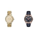 Michael Kors Orologio Parker da donna, movimento a tre lancette & Emporio Armani Orologio da uomo, movimento a due lancette con data
