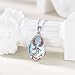 ZPMMPZ Phoenix Necklace 925 Sterling Silver Rising Phoenix Pendant Moonstone Jewelry Gifts For Women