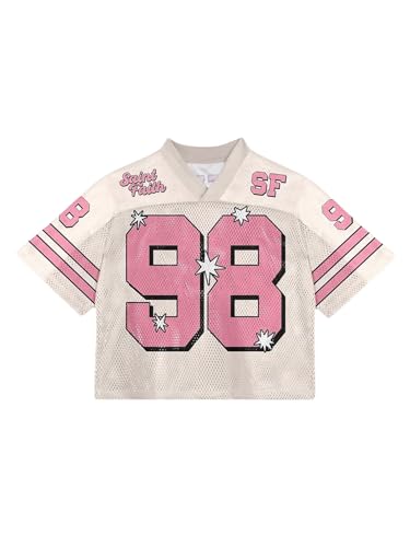 Verdusa Men's Summer Jersey Shirts Number Graphic Tees Half Sleeve Going Out Tops