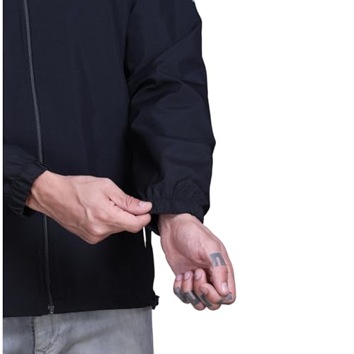 Image of TFA Mens Windcheater Jacket |Zip Closure| Sports Wear| Water Resistant |Rainy Season | Reflector