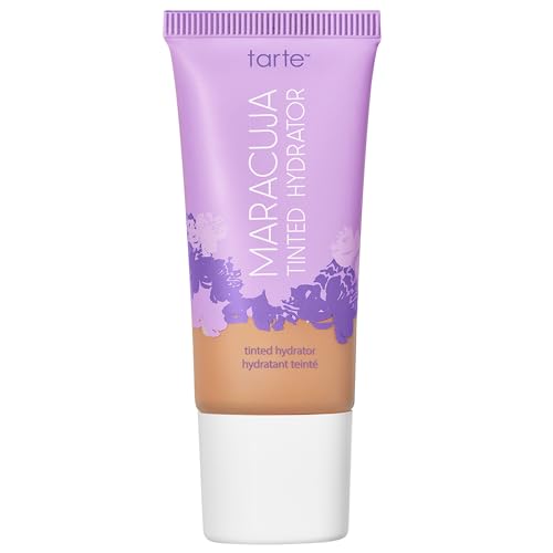tarte maracuja tinted moisturizer – Lightweight Sheer Foundation with Buildable Longwear Coverage, Hyaluronic Acid, Turmeric, Aloe for Hydrated Skin, Vegan & Cruelty Free