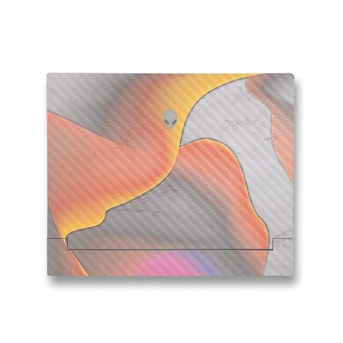 Image of MightySkins Carbon Fiber Skin Compatible with Alienware X14 R2 (2023) Full Wrap Kit - Marble Magma | Protective, Durable Textured Carbon Fiber Finish | Easy to Apply & Change Styles | Made in The USA
