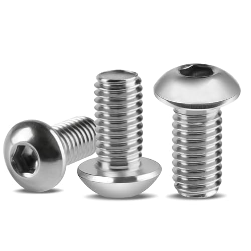 M8 Bolts Set, 20 Pcs M8 x 16mm Bolts, Hex Socket Button Head Screws,M8 x 10 bolt nut, Stainless Steel Hex Socket Button Head Cap Screws for Repair Industrial Electronic