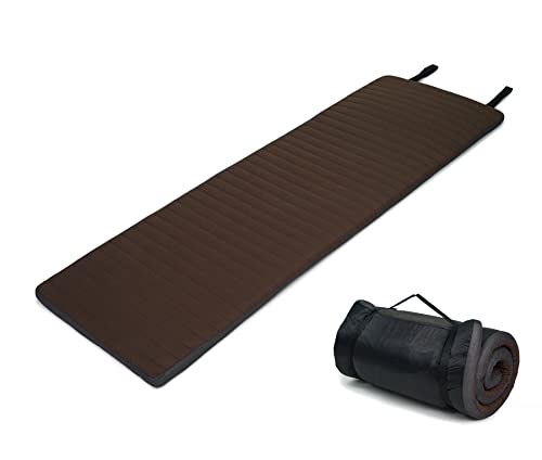 Niceway マットレス シングル 厚さ5cm 車中泊 防災グッズ マットレス コンパクト レジャー 災害グッズ 丸めて 寝袋 洗える カバー付き 高反発マットレス 一時的な睡眠のための防水ポータブルマットレス、車/キャンプ/家に適しています 60x190cm(ブラック ポータブル)