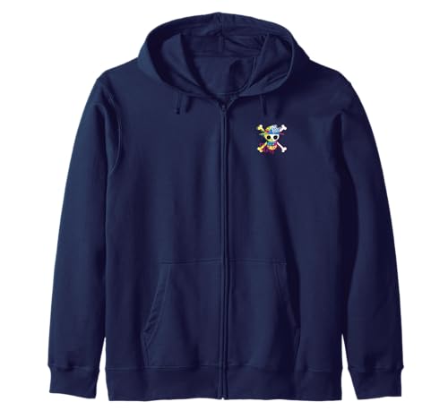 One Piece Chapeau de paille Pirates Logo couleur Singe D Luffy Sweat à Capuche
