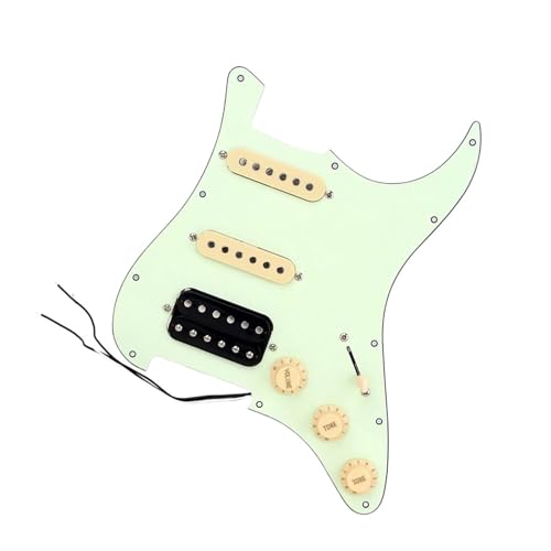 エレキギター ピックガード ピックアップ ロ ピックアップ ハムバッカー ミント グリーン シングル SSH ロード済み配線済みギター ピックガード セット エレキギター用