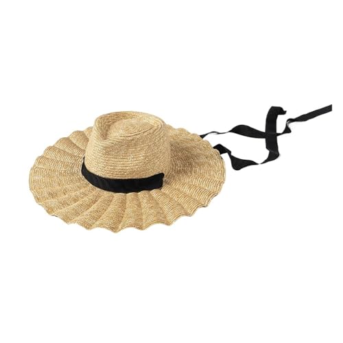 Chapeau de plage en paille style décontracté pour extérieur