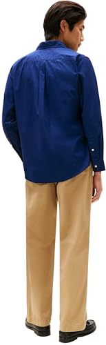 Tommy Hilfiger Herren Hemd Flex Poplin Solid Regular Fit, Blau (Preppy Navy), XS – Ansicht 2