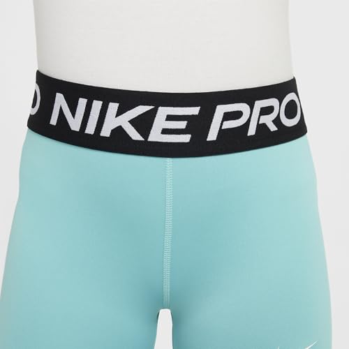 Nike Girls' Pro Shorts (Little Big Kid), Green Frost/White4