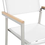 Beliani Garten Essgruppe Grosseto Grau/Weiß