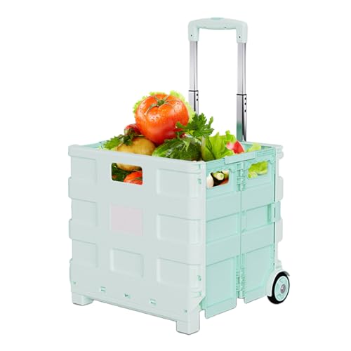 Walopola rodante, Carrito de la Compra | Carrito portátil de comestibles Organizador de Engranajes al Aire Libre para Camping, lavandería, Compras, Playa, Viajes, Aeropuerto