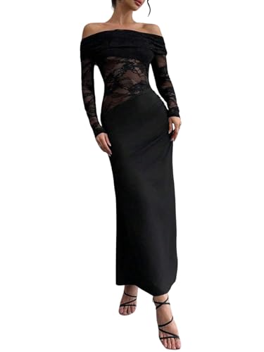 Robe remise de diplôme fluide et extensible à col Bardot romantique