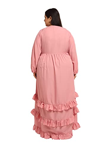 Image of Flambeur Women's Crepe Fit and Flare Maxi Dress