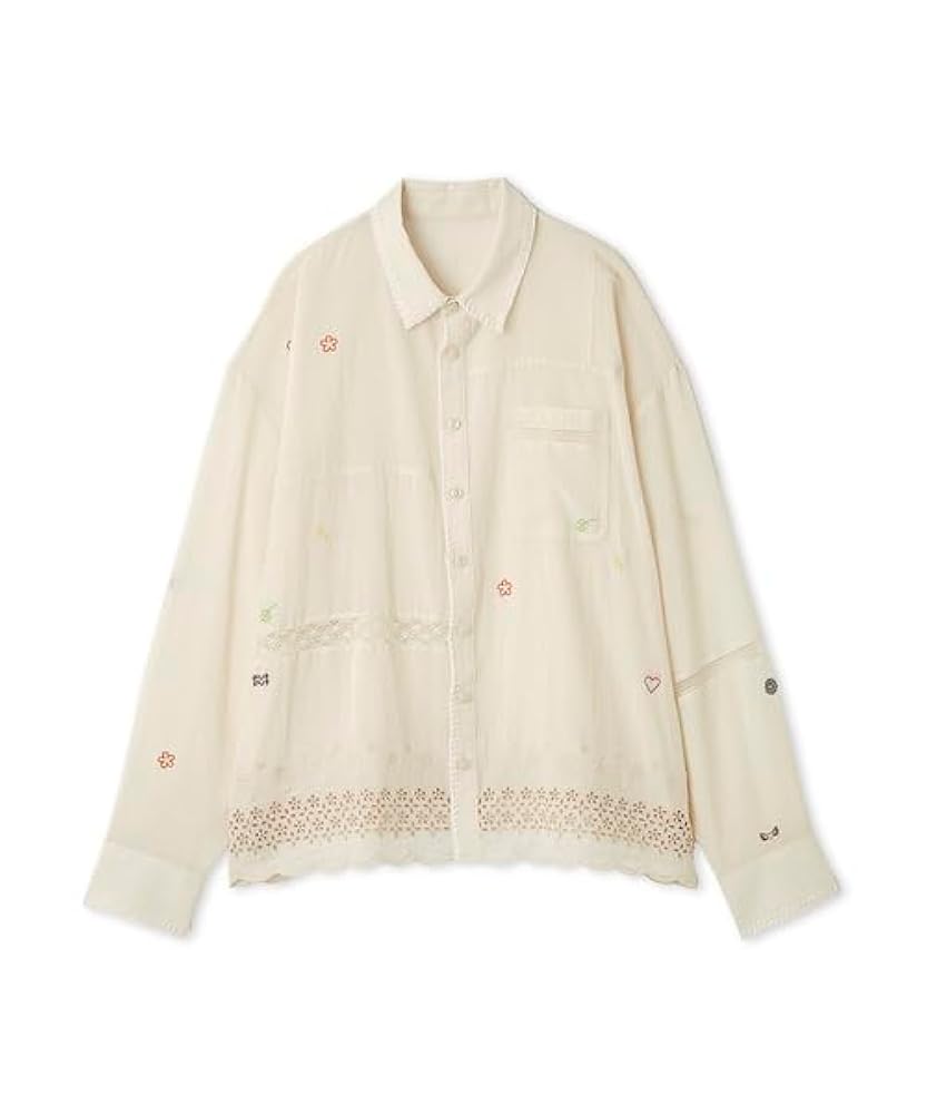 じゅじゅみ FURFUR新品未使用レースクロップドシャツno.120 Amazon | [ファーファー] レース刺繍ワイドシャツ RWFT252029
