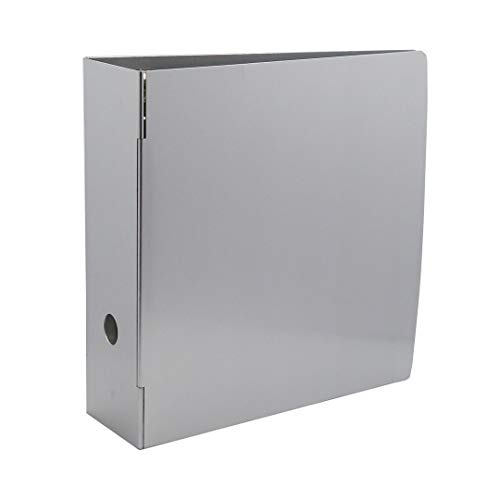 Bindertek 3-Ring 4-Inch Heavy Duty Metal Binder, Silver (MTBIND-XL)