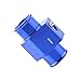 KIMISS Universal Metal Car Water Temperature Sensor Adapter Blue for Vehicles (KIMISSp4VC-04)