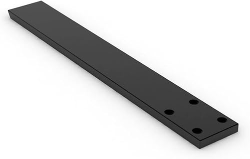 Miniatura 1 de Soporte de hierro plano oculto para encimera, soporte recto resistente para encimeras de granito, soporte superior de bar y isla de cocina (negro