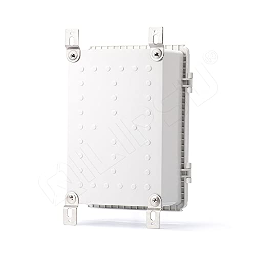 Qilipsu QL Waterproof Junction Box, Ip67 Outdoor Abs Plastic Electrical Enclosure With Mounting Plate, Wall Brackets, Weatherproof Hinged Grey Cover thumb #7