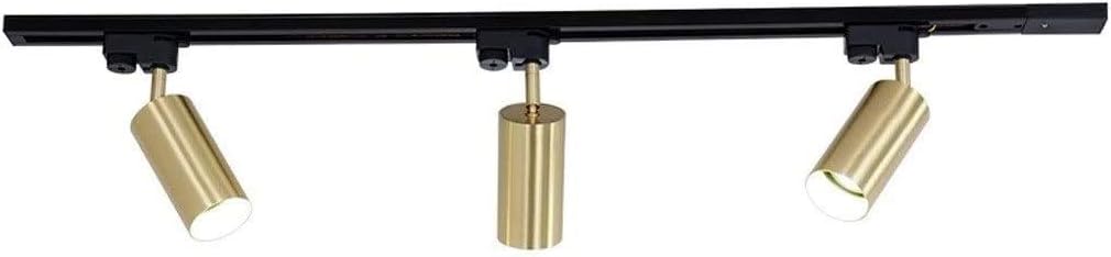 Track Light Fixtures for Ceiling 3 Way Ceiling Spotlight Adjustable,LED Track Lighting Kit with 1m Rail,Flexibly Rotatable Light Heads,for Kitchen Living Room Decor Li(Small Warm Light)