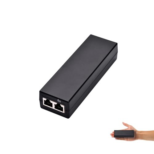 REVODATA 2.5Gbps 30W Active PoE Injector, Convert Non-PoE to PoE Injector Adapter, Up to 100 Meter Max 30W Active PoE Output, 100-240V Input, 1G/2.5Gbps Rates (PSE30WG-B)