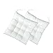 Fansu Cojines para Sillas con Lazos, Pack 2 Cojines para Silla - Lino Espesar Suave Tatami Cojín de Silla para Comedor Jardín Patio Cocina o Interior Exterior (Blanco,40x40x8cm)