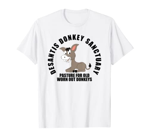 DeSantis Donkey Santuario, divertente meme politico Ron DeSantis Maglietta