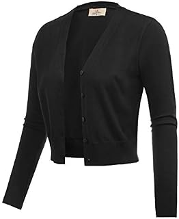 GRACE KARIN Women Open Front Bolero Shrug Cardigian Black Size XXL CL2000-1