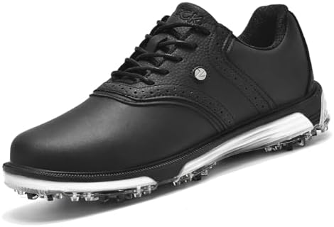 ULTIANT Golfschuhe Herren Wasserdicht Spikeless | Klassisch|mit TPU-Schutz|Rutschfest&Bequem|Geeignet für Golfplätze