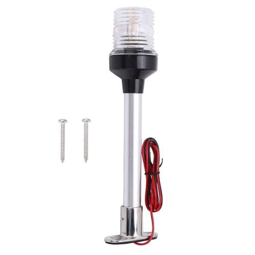 equlup 10in AnchorLight Boat Stern Light Marine Navigation Lights, All Round Waterproof Marine Boat Sailing Lamp LED AnchorLight