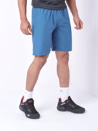 Image of Wildcraft Men's Solid Regular Fit Shorts| Mid Waist with Adjustable Drawcord