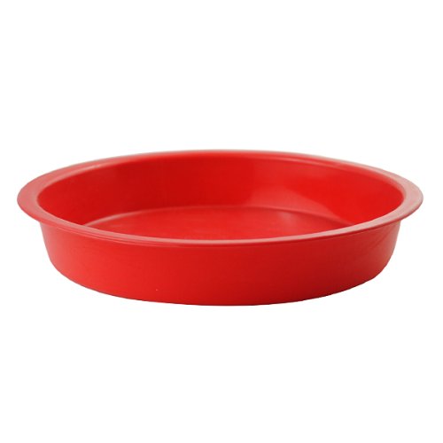 AYAMAYA 7 inch Food-Grade Silicone Round Cake Pan Fondant Cake Mold Baking Pan 7.3''*1'' Red