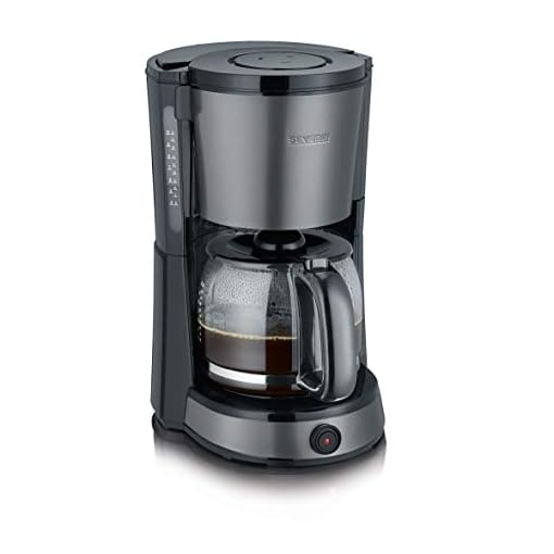 SEVERIN Kaffeemaschine IFA 2018 Limited Edition, aromatischer Kaffee mit dem Kaffeebereiter für bis zu 10 Tassen, Filterkaffeemaschine mit Schwenkfilter, grau-metallic/schwarz, KA 9543