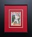 Trading Card Display Frame (1) Single Trading Card Red (white trim) Matting Black Frame
