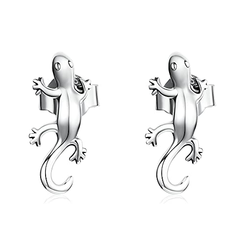 Boucles d'oreilles gecko argent 925 hypoallergénique bijou de cartilage fin