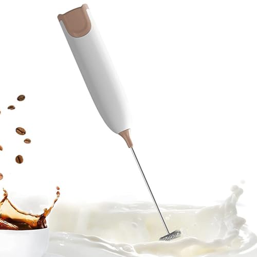 Okaywork Mixeur plongeant – Mousseur à lait électrique, Touillette cafe, Mélangeur, Blender mixeur, Batteur électrique, Mousseur à lait portable pour chocolat chaud, café, latte. (blanc)