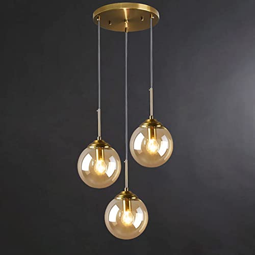 Suspension industrielle 3 globes pour éclairer efficacement un îlot - 3