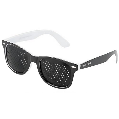 BATES - Gafas Estenopeicas, Gafas Pinhole, Gafas Reticulares Made in Italy, Gafas con Agujeros Estenopeicas Para Corrección de la Visión, Gafas sin Graduar para Vista Cansada, Miopia