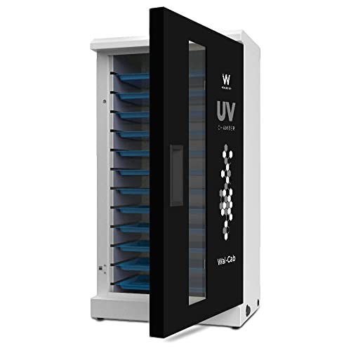 Image of Waldent Wal-Cab UV Chamber 12 Trays - Walnut Brown, UV Sterilization Chamber for Dental Instruments, Efficient UV Light Sterilizing System, Durable Design, Compact and Space-Saving for Clinics