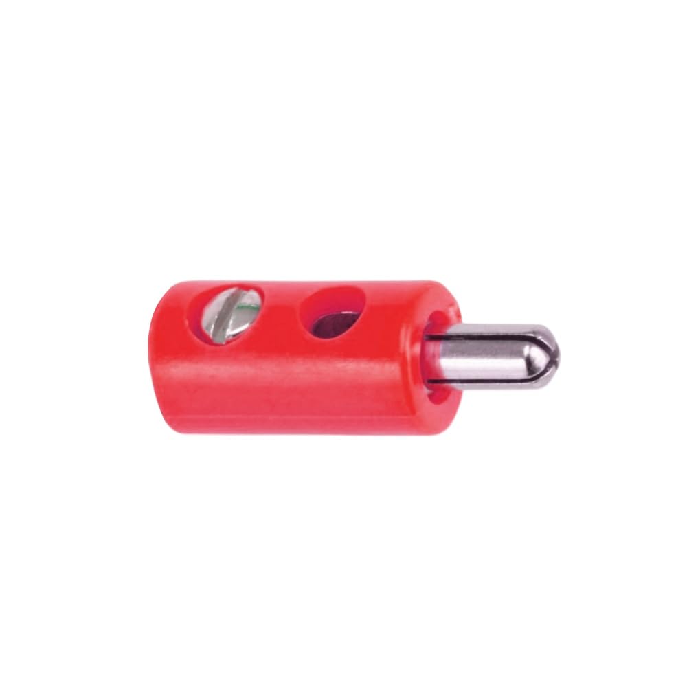 WITTKOWARE Zwergstecker & Zwergkupplungen Sortiment 2,6mm | Modellbahn-Stecker mit Schraubanschluss 16A 60V | H0 Stecker Set Rot Schwarz Blau Gelb Grün 100-teilig