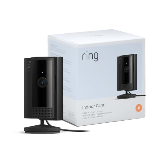 Nouvelle Ring Indoor Camera (2e génération) | Caméra de surveillance intérieure avec prise | Vidéo HD 1080p, cache de confidentialité, Wi-Fi, installation facile | Essai Ring Protect gratuit 30 j