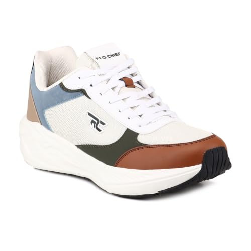 Red Chief Men’s White Running Shoes R1778 - Image 3