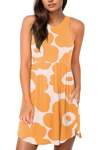 Image of HiMONE Vacation Dresses for Women 2025 Summer Dress Women's Casual Sundresses Casual Beach Petite Sun Dress XS-2XL