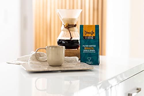 Dimello Brazil (250g) – Strong Arabica Ground Filter Coffee, Sweet Taste & Balanced Body – Single Origin, Medium Roast, Brazil (Brazil, 250g)